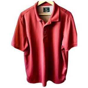 Bass Explorer Polo Shirt Men’s XL Red Orange Performance Pique